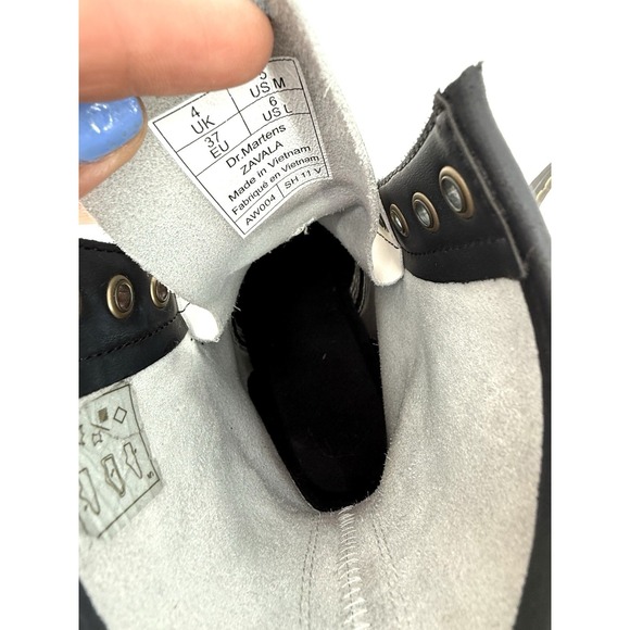 Dr. Martens Zavala Womens Size 5 US White Classic Side Zip Lace Up Combat Boots - Picture 9 of 9